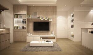 ambiance conviviale dans un salon moderne utilisant une box IPTV