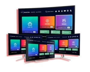 Capture d’écran d’un lecteur IPTV avec champ de saisie du code