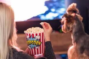 famille regardant un film via IPTV sur une Smart TV